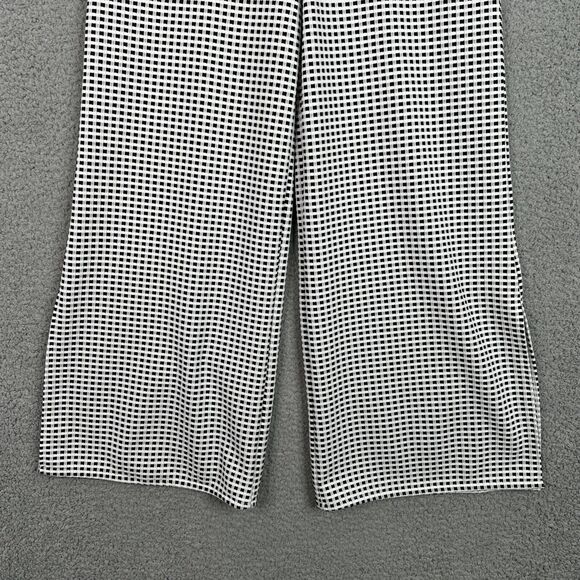 Maeve Anthropologie Wide Leg Pants Black White Check Tie Waist Women’s Small - Picture 3 of 10